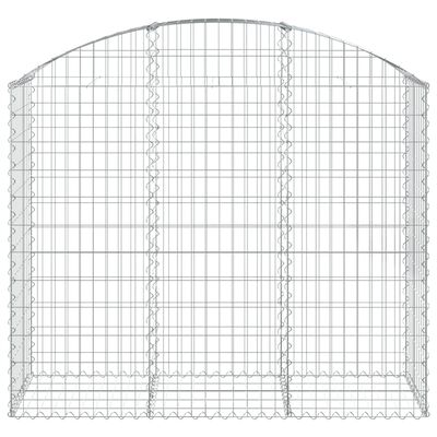 vidaXL Arched Gabion Basket 59.1"x19.7"x47.2"/55.1" Galvanized Iron