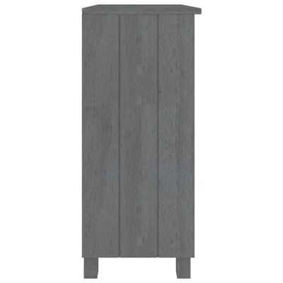 vidaXL Sideboard HAMAR Dark Gray 33.5"x13.8"x31.5" Solid Wood Pine