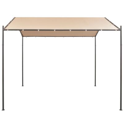 vidaXL Gazebo Pavilion Tent Canopy 118.1"x118.1" Steel Beige