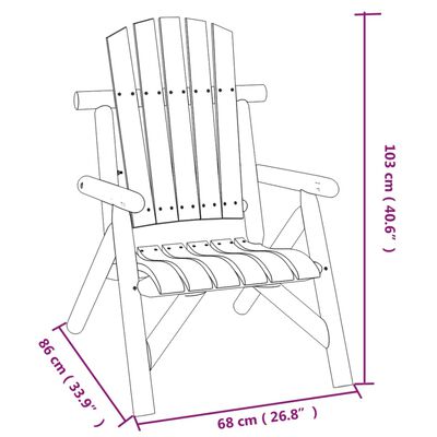 vidaXL 5 Piece Patio Lounge Set Solid Wood Spruce