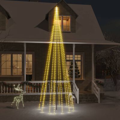 vidaXL Christmas Tree on Flagpole Warm White 732 LEDs 16 ft