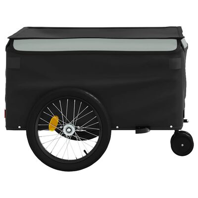 vidaXL Bike Trailer Black and Gray 99.2 lb Iron