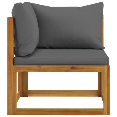 vidaXL 3-Seater Patio Sofa with Cushion Solid Acacia Wood