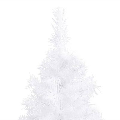 vidaXL Corner Artificial Christmas Tree White 6 ft PVC