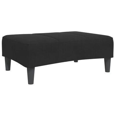 vidaXL Footstool Black 30.3"x21.7"x12.2" Velvet