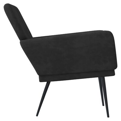 vidaXL Armchair Black 24.4"x31.1"x31.1" Velvet