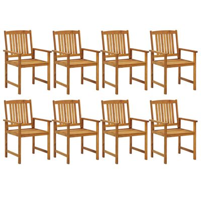 vidaXL 9 Piece Patio Dining Set Solid Wood Acacia