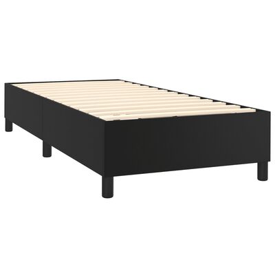 vidaXL Bed Frame Black 39.4"x74.8" Twin Faux Leather