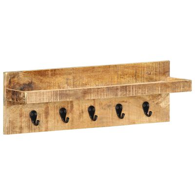 vidaXL Wall Mounted Coat Rack 23.6"x5.9"x7.9" Solid Rough Mango Wood