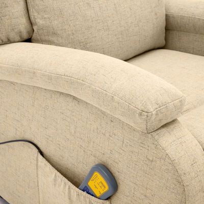 vidaXL Massage Chair Cream Fabric