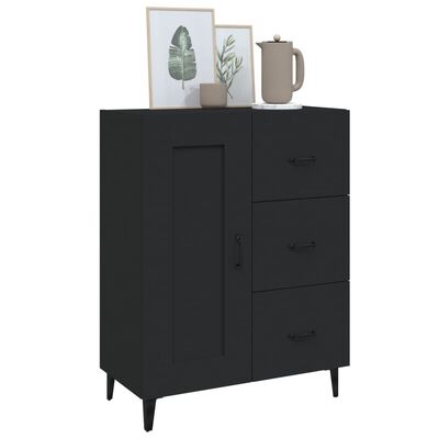 vidaXL Sideboard Black 27.4"x13.4"x35.4" Engineered Wood