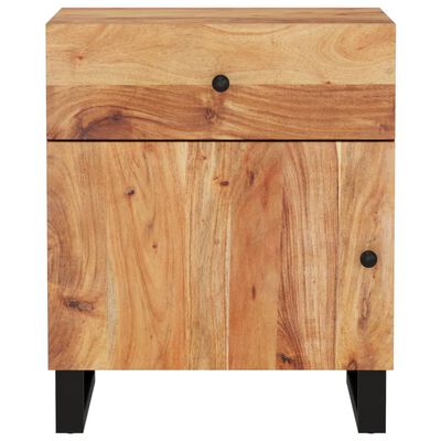 vidaXL Bedside Cabinet 19.7"x13"x23.6" Solid Wood Acacia&Engineered Wood