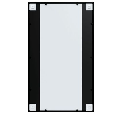 vidaXL Wall Mirrors 4 pcs Black 39.4"x23.6" Metal