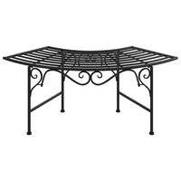 vidaXL Tree Bench 44.5" Black Steel