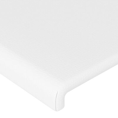 vidaXL Headboards 2 pcs White 28.3"x2"x30.7"/34.6" Faux Leather