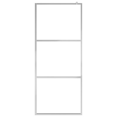 vidaXL Walk-in Shower Wall with Half Frosted ESG Glass 31.5"x76.8"