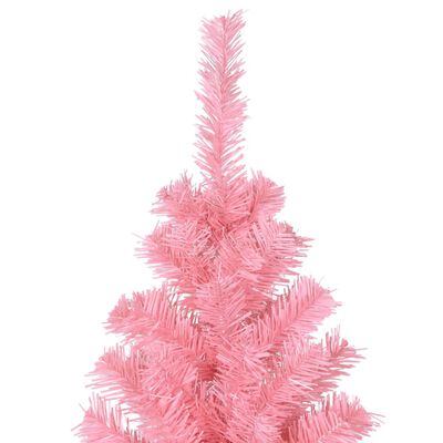 vidaXL Artificial Christmas Tree with Stand Pink 7 ft PVC