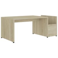 vidaXL Coffee Table Sonoma Oak 35.4"x17.7"x13.8" Engineered Wood