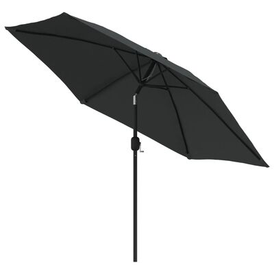 vidaXL Garden Parasol with Metal Pole 118" Anthracite