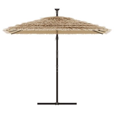 vidaXL Garden Parasol with Steel Pole Brown 96.9"x96.9"x90.6"