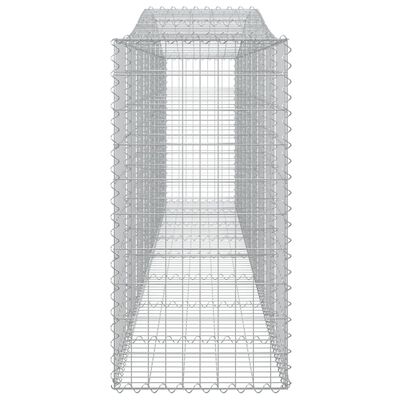 vidaXL Arched Gabion Baskets 5 pcs 157.5"x19.7"x39.4"/47.2" Galvanized Iron