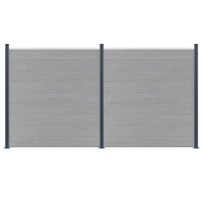 vidaXL Fence Posts 3 pcs Dark Gray 72.8" Aluminum