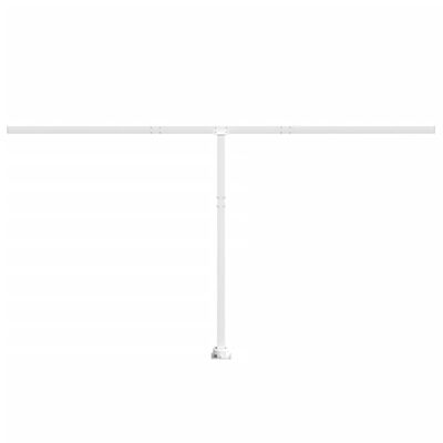 vidaXL Awning Post Set White 177.2"x96.5" Iron