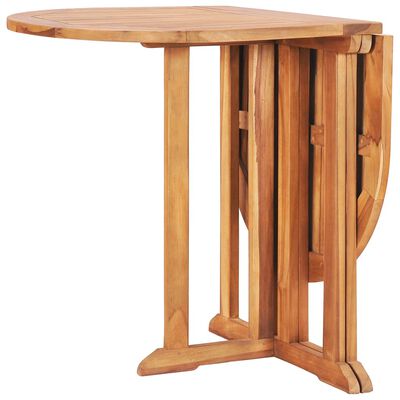 vidaXL Folding Butterfly Patio Table 47.2"x27.6"x29.5" Solid Teak Wood