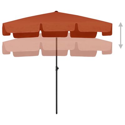 vidaXL Beach Parasol Terracotta 78.7"x49.2"