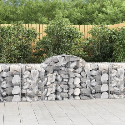 vidaXL Arched Gabion Baskets 14 pcs 78.7"x19.7"x31.5"/39.4" Galvanized Iron