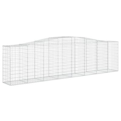 vidaXL Arched Gabion Baskets 5 pcs 157.5"x19.7"x39.4"/47.2" Galvanized Iron