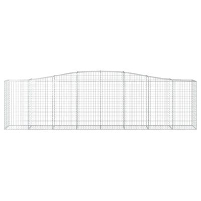 vidaXL Arched Gabion Basket 157.5"x19.7"x39.4"/47.2" Galvanized Iron