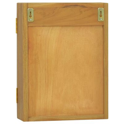 vidaXL Mirror Cabinet 11.8"x3.9"x15.7" Solid Wood Teak