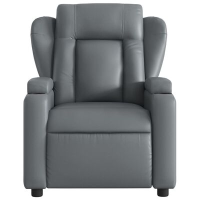 vidaXL Massage Recliner Chair Gray Faux Leather