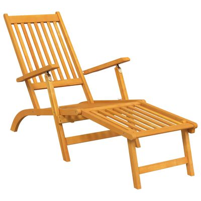 vidaXL Patio Deck Chairs with Footrests 2 pcs Solid Wood Acacia