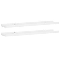 vidaXL Picture Frame Ledge Shelves 2 pcs White 31.5"x3.5"x1.2" MDF