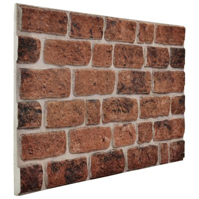 vidaXL 3D Wall Panels with Dark Brown Brick Design 11 pcs EPS