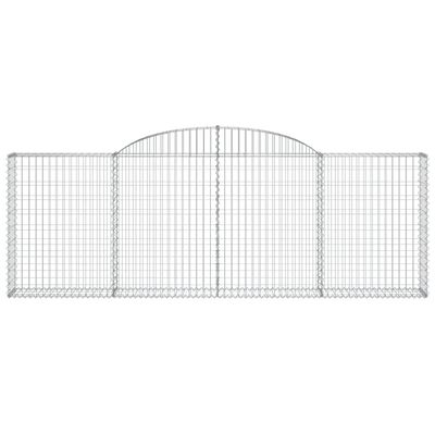 vidaXL Arched Gabion Baskets 10 pcs 118.1"x11.8"x39.4"/47.2" Galvanized Iron