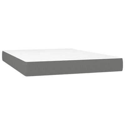 vidaXL Pocket Spring Bed Mattress Dark Gray 53.9"x74.8"x7.9" Full Fabric