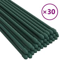 vidaXL Garden Plant Stakes 30 pcs Green 35.4" Steel