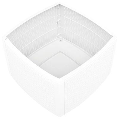 vidaXL Side Table White 21.3"x21.3"x14.4" Plastic