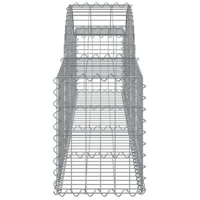 vidaXL Arched Gabion Baskets 4 pcs 78.7"x11.8"x15.7"/23.6" Galvanized Iron