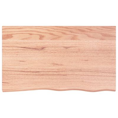 vidaXL Wall Shelf Light Brown 39.4"x23.6"x0.8" Treated Solid Wood Oak