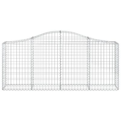 vidaXL Arched Gabion Baskets 10 pcs 78.7"x11.8"x31.5"/39.4" Galvanized Iron