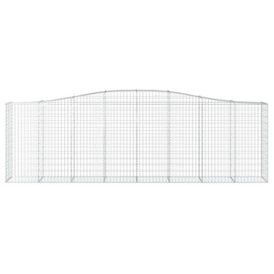 vidaXL Arched Gabion Basket 157.5"x19.7"x47.2"/55.1" Galvanized Iron