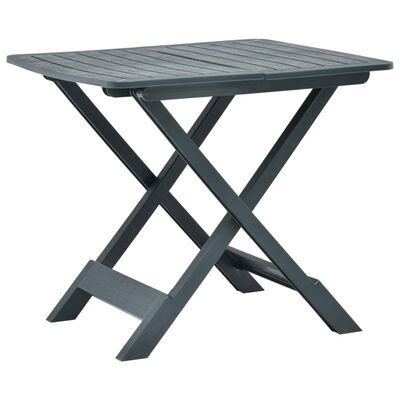 vidaXL Folding Patio Table Green 31.1"x28.3"x27.6" Plastic