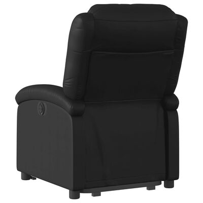 vidaXL Electric Stand up Recliner Chair Black Faux Leather