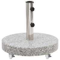 vidaXL Parasol Base Granite 66.1 lb Round Gray