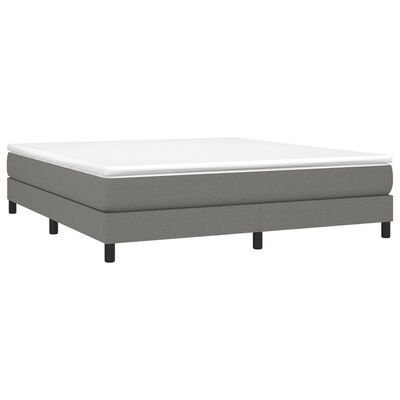 vidaXL Bed Frame Dark Gray 76"x79.9" King Fabric