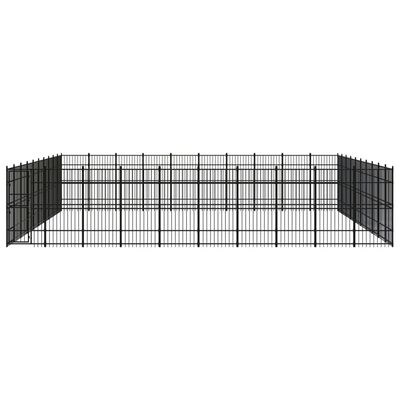 vidaXL Outdoor Dog Kennel Steel 992 ft²